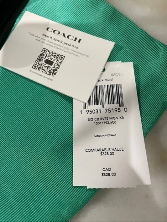 Bolso Coach bicolor negro/marrón