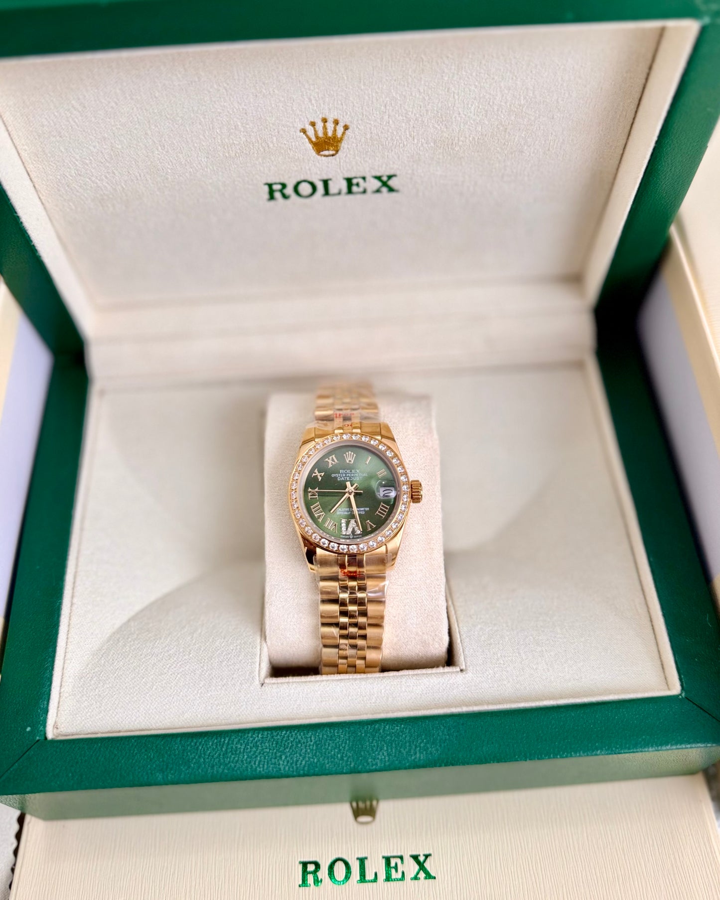 Rx Gold and Green Watch