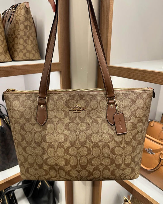 Coach zip Top Tote Bag