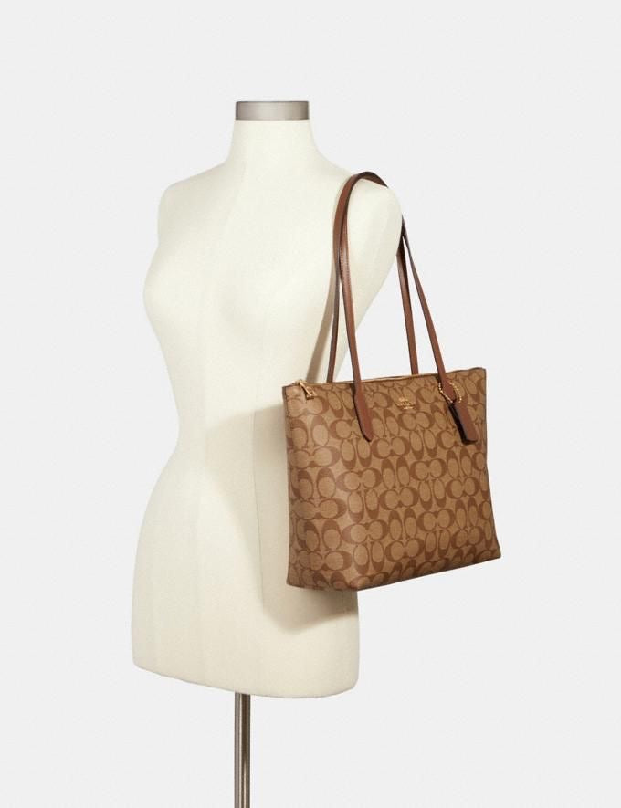 Coach zip Top Tote Bag